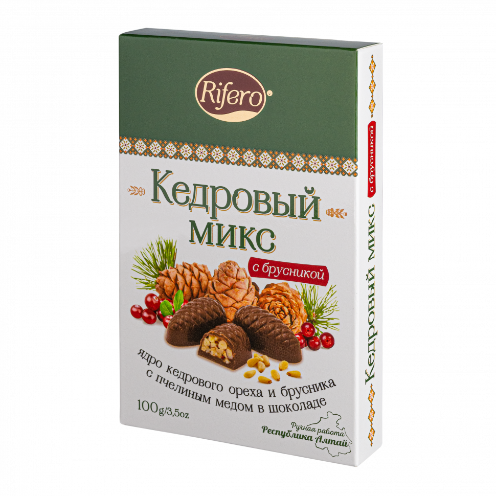  Риф и ко Конфеты "Кедровый микс БРУСНИКА" 100г    в Рузаевке